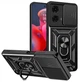 Чехол Camshield c кольцом-подставкой на Motorola G24 Power (black) - изображение 1