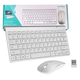 Комплект бездротовий клавіатура з мишею Weibo WB-8066 2.4Ghz White (3_04810) - зображення 5