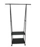 Вішалка стійка органайзер для одягу металева THE NEW COAT RACK з полицею для взуття на колесах 160 х 55 х 42 см навантаження до 20 кг - зображення 7