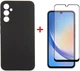 Комплект чехол для смартфона + стекло Samsung Galaxy A34 5G DENGOS Black (DG-KM-41) - изображение 1