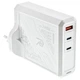 Мережевий зарядний пристрій Remax RP-U106 140W з одним портом USB та двома портами Type-C, білого кольору. - зображення 1