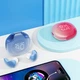 Беспроводные Bluetooth Наушники Вкладыши Acefast T9 Crystal (AIR) Earbuds Grape Синий - изображение 2
