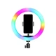 Кольцевая ЛЕД лампа RGB цветная диаметр 33 см MJ 33, Светодиодная лампа кольцо 33 см с креплением для телефона Без Штатива - изображение 2