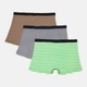 Трусы (3шт) Basic Collection XXL оранжевый принт, бежевый в полоску, синий меланж 14380929566 - изображение 2