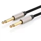Кабель межблочный Ugreen AV128 6.3 mm to 6.3 mm Audio Cable Braided, 1 m Gray 10636 - изображение 1