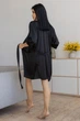 Стильный халат однотонный Хч1071 Черный, 3XL (52-54) - изображение 4