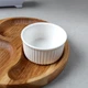 Соусник круглий ребристий фарфоровий "Extra white" 80 мл (W0252) - зображення 1