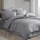 Евро комплект постельного белья HOBBY Exclusive Sateen Diamond Cizgili сірий 200*220 - изображение 4