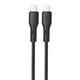 Кабель Xo NB-Q231B USB-C - USB-C (60w) 1 метр чорний - зображення 1