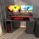 Компьютерный стол с подсветкой Комбо 1350х600х710/860 мм Антрацит (SKRZ1000-018) - изображение 2