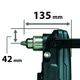 Дриль кутовий акумуляторний Makita DA001GM101 (1.5-13 мм, 0-400/1500 об/хв, 136 Нм, BL, XGT) - зображення 6