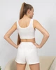 Пижама женская из рубчика топ и шорты Белый Maybel 3XL 321 (3159_6) - изображение 3