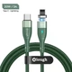 Кабель магнітний із швидкою зарядкою Elough 14 Contact 3 A, Type C - Lightining 0.5 м, Green - плаский конектор - зображення 1