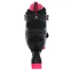 Роликовые коньки раздвижные FEI BAO SK-9457 S (31-34) (PL, PVC, колесо PU светящ., Черный-розовый) - изображение 7