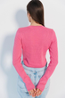 Кроп-топ женский вязаный с фигурным низом розовый Modna KAZKA MKAR102097-4 ONESIZE - изображение 7