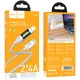 Дата кабель Hoco U126 Lantern 2.4A USB to Lightning (1.2m) Gray - зображення 5