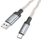 Дата кабель Hoco U112 Shine USB to Type-C 3A (1m) Gray - изображение 4