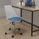 Офісне комп'ютерне крісло Hommex Kantri White / Blue (арт. H-231 W / BL MR) на колесах хром - изображение 2