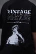Жіноча Оверсайз Футболка З Принтом Without Vintage Black S/M (8049247) - изображение 5