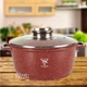 Кастрюля мраморная Top Kitchen (из литого алюминия со стеклянной крышкой, d=20 см, 2.49 л) 00051-КВ - изображение 2