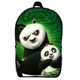 Рюкзак Панда кунг-фу (School Gear bag KF 04) чорний, 39 х 27 х 14 см - зображення 1