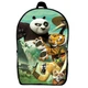 Рюкзак Панда кунг-фу (School Gear bag KF 014) чорний, 39 х 27 х 14 см - зображення 1