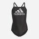 Підлітковий суцільний купальник для дівчинки adidas Big Logo Suit HS2213 170 см Чорний (4066752817835) - зображення 1