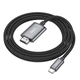 Адаптер перехідник Перехідник Hoco HD on-screen cable Type-C to HDTV UA27 |4K, 2m, для монітора| Сірий - зображення 4