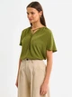 Bluzka damska z krótkim rękawem Big Star Kortini M Khaki (5900714722562) - obraz 3