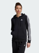 Bluza damska rozpinana z kapturem Adidas W 3S FL FZ HD HZ5743 M Czarna (4066762216055) - obraz 1