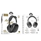 Бездротові Bluetooth навушники Hoco W35 Air Triumph BT headphones |портативна стерео гарнітура, Bluetooth 5.3, AUX/TF, USB Type-C, до 45 годин відтворення, 400 мАг, вбудований мікрофон| Чорний - зображення 4