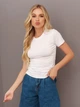 Футболка женская ISSA PLUS 13421 XXL Белая (issa2007682537723) - изображение 1