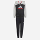 Дитячий теплий спортивний костюм (толстовка + штани) для хлопчика adidas LK BL FL TS IJ6386 110 см Сірий/Чорний (4066762627707) - зображення 1