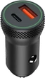 Автомобильное зарядное устройство XO CC33 1 USB QC 3.0 + Type-C PD (18W) Black (CC33-BK) - изображение 2