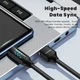 Кабель Toocki USB – Type-C PD 100W 6А LED дисплей швидка зарядка для смартфонів планшетів 1000мм Black (728953682066) - зображення 2