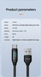 Кабель Toocki USB – Type-C PD 100W 6А LED дисплей швидка зарядка для смартфонів планшетів 1000мм Black (728953682066) - зображення 13