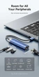 Адаптер USB хаб 3x USB 3.0 5 Гбіт/с + RJ45 1 Gigabit LAN Ethernet Adapter 1000mb/s + type-C додаткове живлення для MacBook, iMac, iPad, Chromebook, Samsung, Xiaomi та ін. USB-A концентратор, док-станція HUB Vention metall - зображення 9