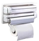 Кухонний потрійний тримач Triple Paper Dispenser 3 в 1 для паперових рушників харчової плівки та фольги - зображення 2