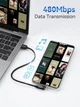 ​Кабель aceyoon Type A to Type-C USB2.0, 2.4A, 0.2м черный - изображение 3