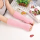 Митенки в рубчик нежно-розовые One Size - изображение 2