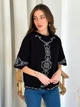 Вышиванка женская с узором ARTKNIT 2T-SH2024 S-М Черная (4823093461130) - изображение 5