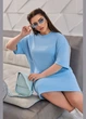 Платье-футболка оверсайз 45303 Голубой 50-52 - изображение 2