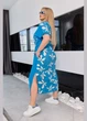 Спортивное платье-худи 621553 Бирюзовый 62-64 - изображение 2