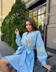 Сукня жіноча на запах "Колоски" S (44-46) блакитний (5681) - зображення 6