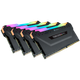 Corsair 32 GB (4x8GB) DDR4 3600 MHz Vengeance RGB Pro Black (CMW32GX4M4D3600C16) - изображение 1