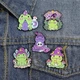 Комплект значков BROCHE брошки бижутерия Животные Лягушонок Маг разноцветный BRGV114161 - изображение 5