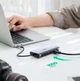 Док-станція Ugreen USB3.0 Type-C --> USB 3.0x3/HDMI/VGA/TRS/RJ45/SD&TF/PD CM179 Косм. Сіра (80133) - изображение 2