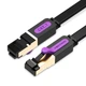 Кабель сетевой Vention Flat Cat.7 RJ45 Интернет кабель (патч-корд, Patch Cable) 10 м Black (ICABL) - изображение 1