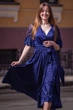 Вечірня синя сукня міді JadFashion XXL синій 43285479 - зображення 9