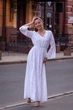 Бавовняна сукня довга з перфорацією Cotton XL білий 43396273 - зображення 7